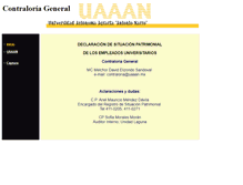 Tablet Screenshot of contraloria.uaaan.mx