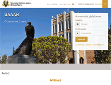 Tablet Screenshot of cursosenlinea.uaaan.mx